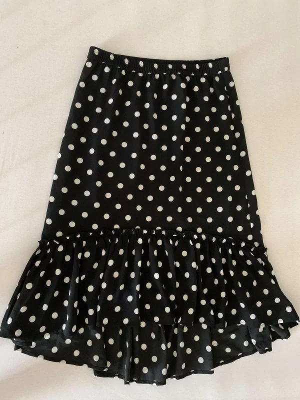 Fustă H&M S-M | Negru, Midi, Poliester - Image 2