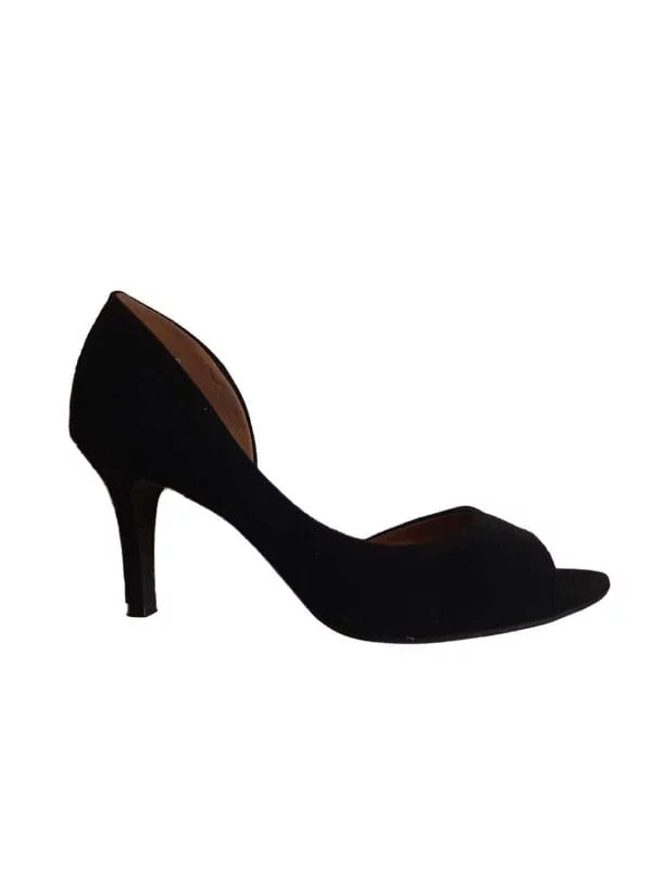 Sandale cu toc H&M EU 37 | Negru, Piele ecologică
