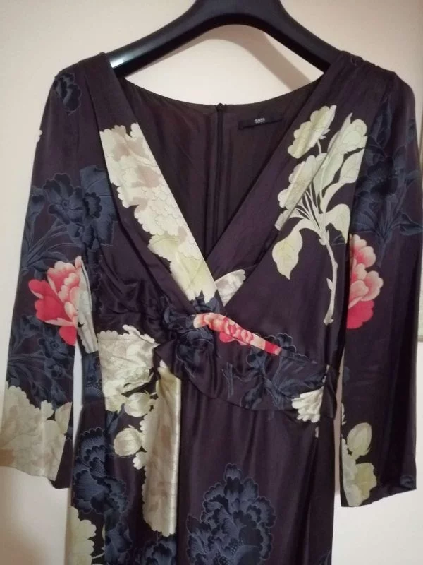 Rochie casual Hugo Boss UK 12 | Maro, Midi, Mătase - Image 4