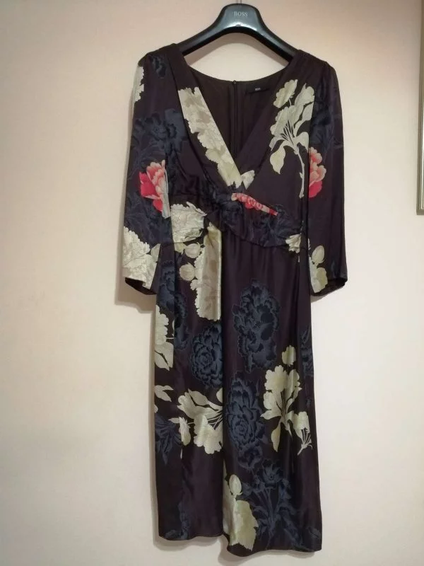 Rochie casual Hugo Boss UK 12 | Maro, Midi, Mătase - Image 5