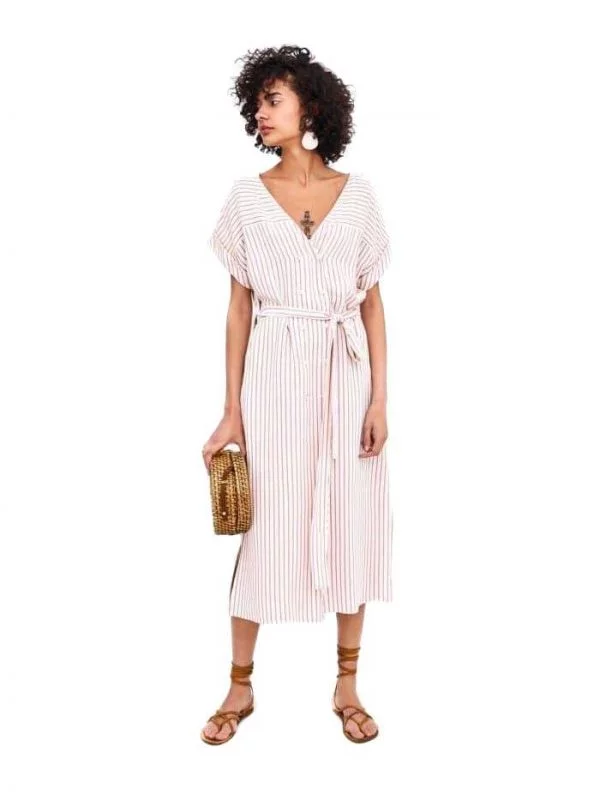 Rochie casual Zara XS | Alb, Midi