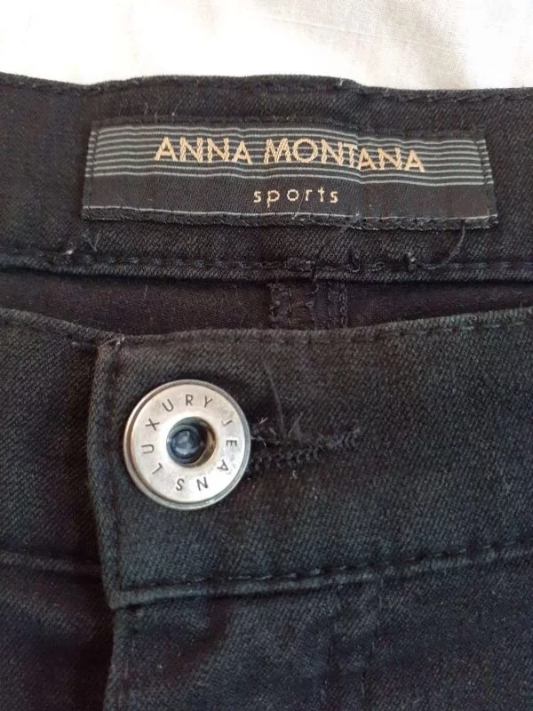 Blugi ANNA MONTANA L | Negru, Lungi - Image 3