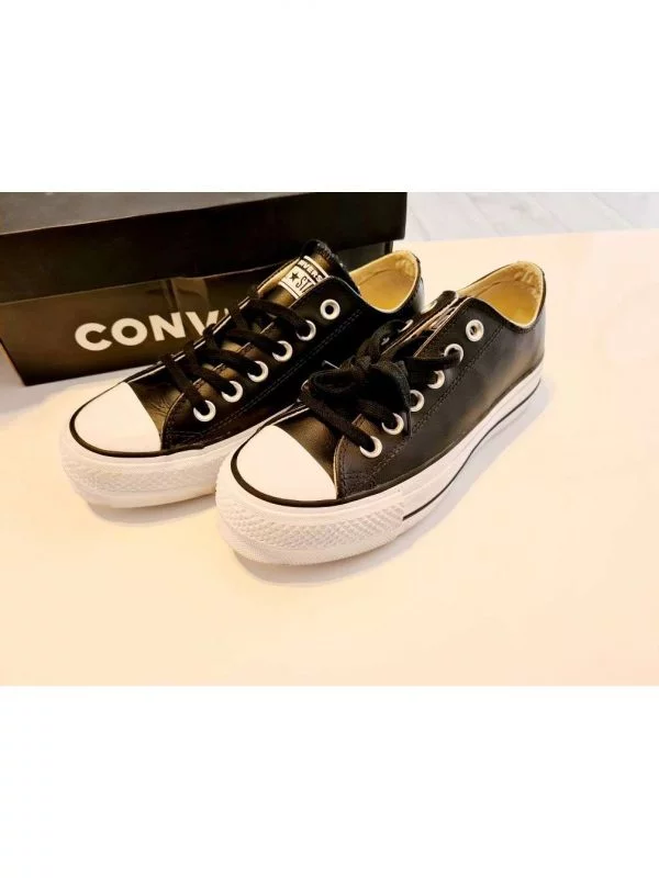 Teniși Converse EU 36.5 | Negru, Piele naturală - Image 2