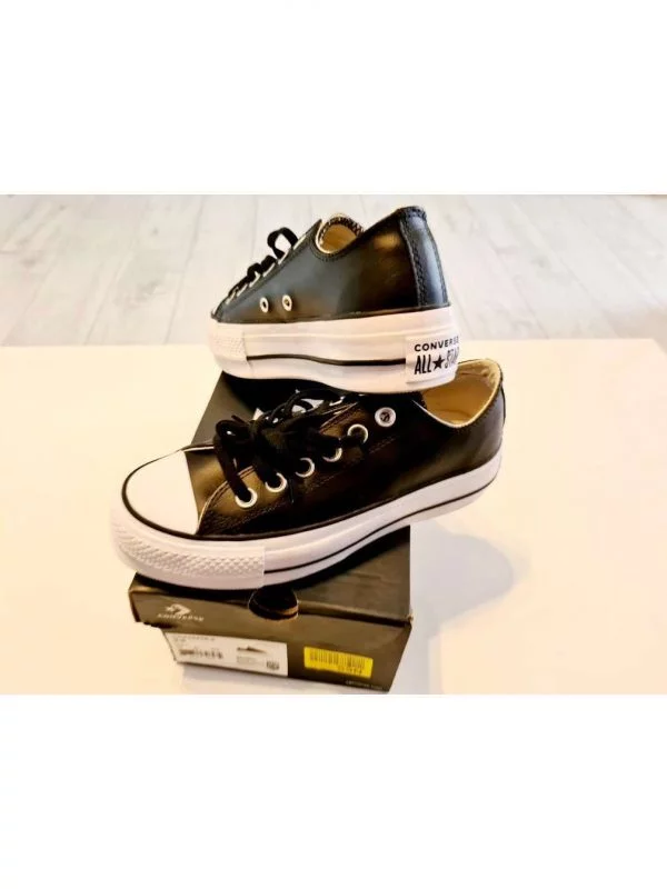 Teniși Converse EU 36.5 | Negru, Piele naturală - Image 5