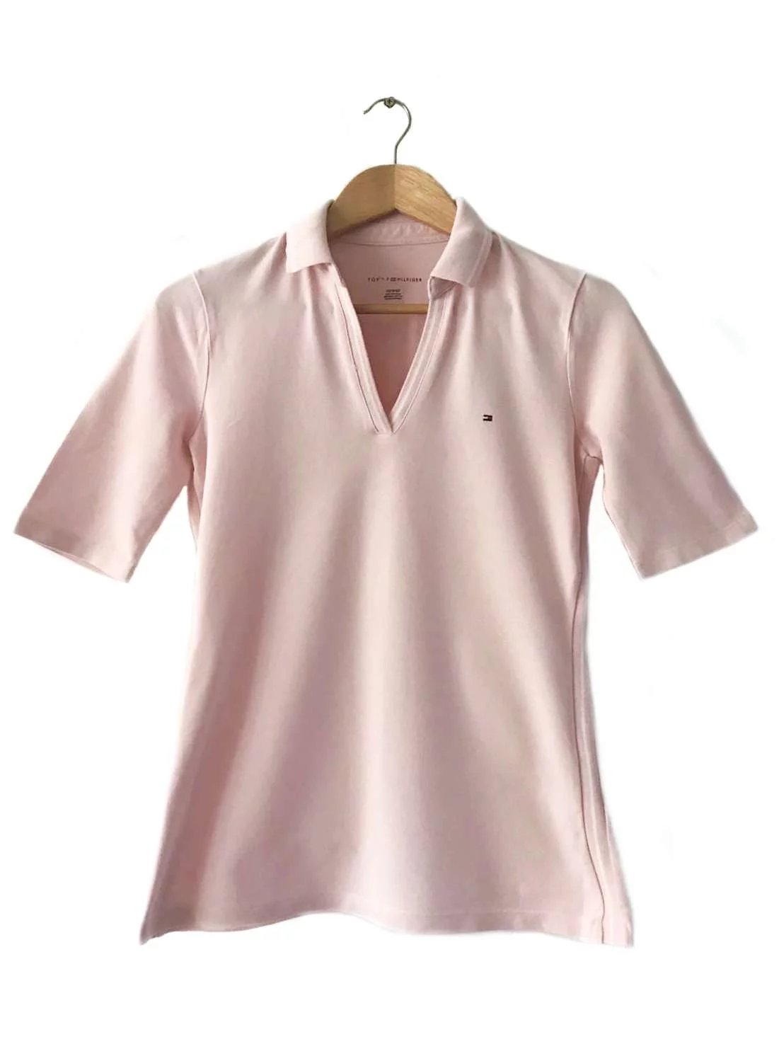 Top Tommy Hilfiger XS | Roz, Normal, Bumbac