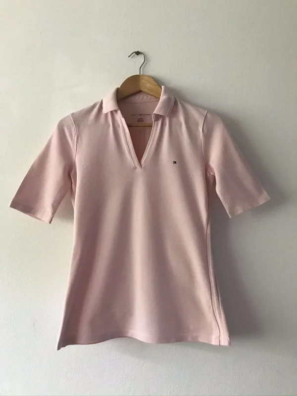 Top Tommy Hilfiger XS | Roz, Normal, Bumbac - Image 5