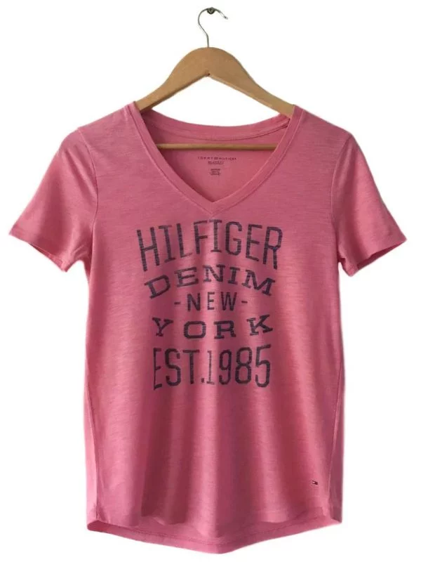 Top Tommy Hilfiger XS | Roz, Normal, Poliester