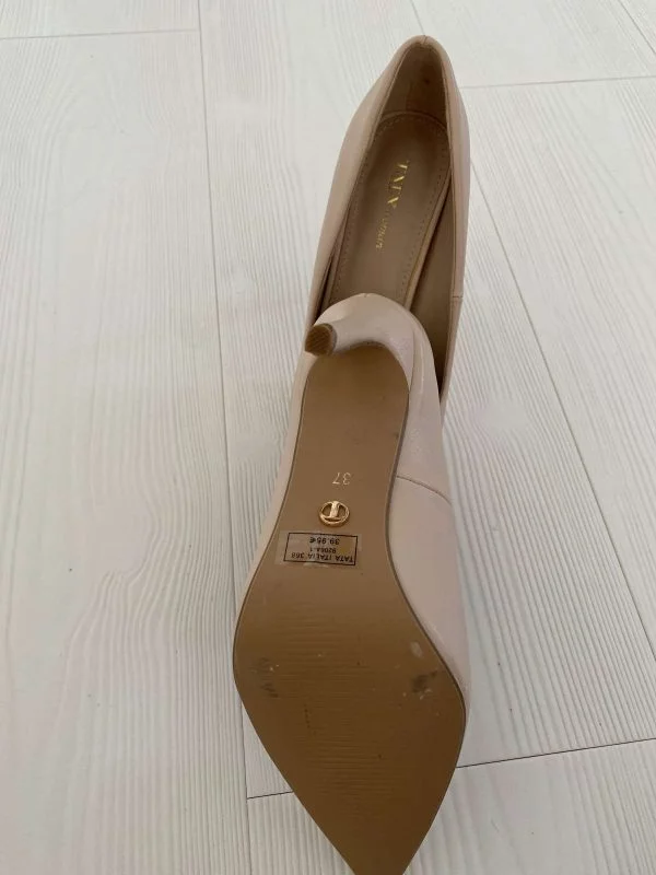 Pantofi cu toc înalt Tata Italia EU 37 | Bej, Piele ecologică - Image 5