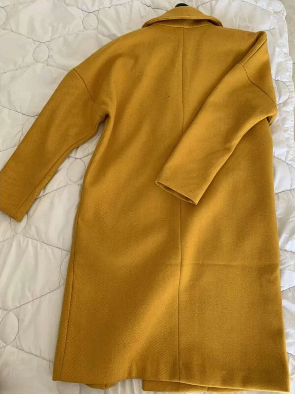 Palton din lână H&M EU 36 | Galben, Fără glugă, Lână - Image 3