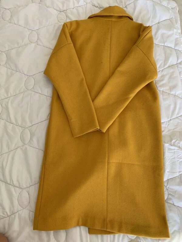 Palton din lână H&M EU 36 | Galben, Fără glugă, Lână - Image 2