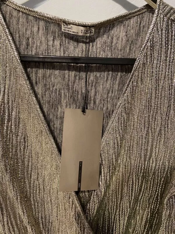 Bluză Zara S | Auriu, Normal, Elastan - Image 3