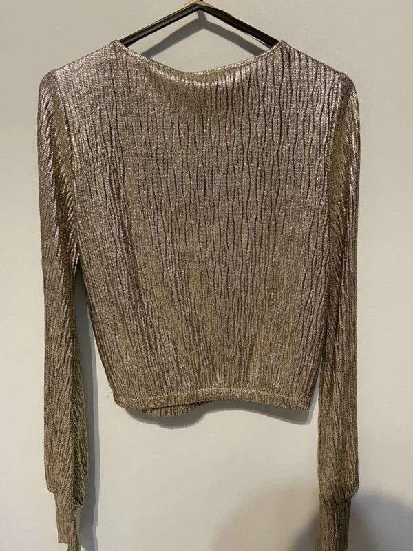 Bluză Zara S | Auriu, Normal, Elastan - Image 4