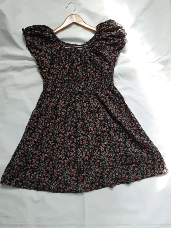Rochie casual HALENS EU 38 | Negru, Mini, Bumbac - Image 3