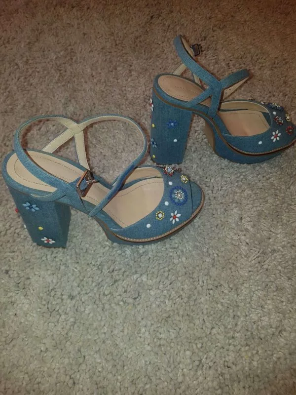 Sandale Zara EU 39 | Bleu, Denim - Image 5