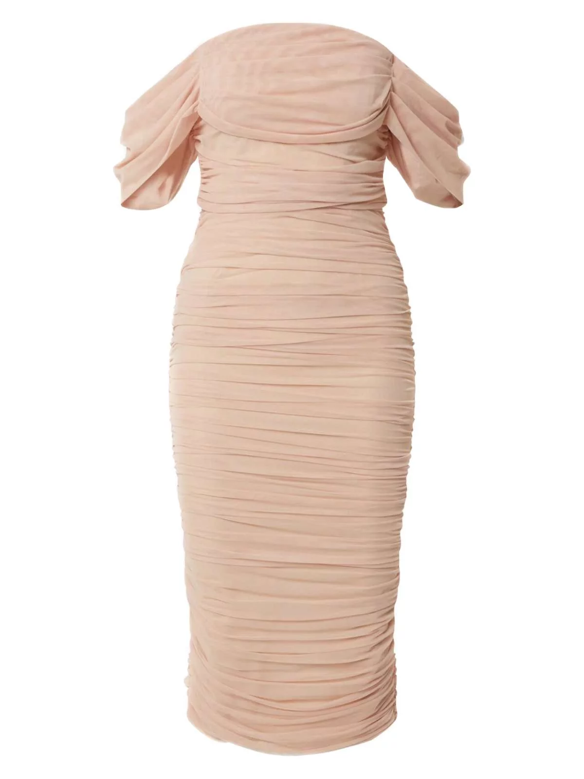 Rochie de seară Missguided M | Bej, Midi, Poliester