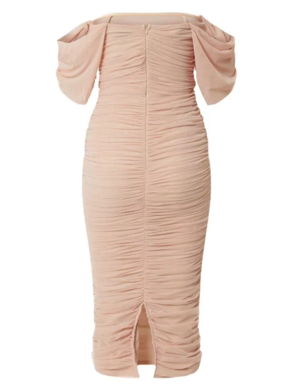 Rochie de seară Missguided M | Bej, Midi, Poliester - Image 2