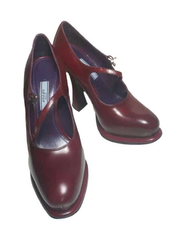 Pantofi cu toc înalt Prada EU 37 | Cărămiziu, Piele naturală