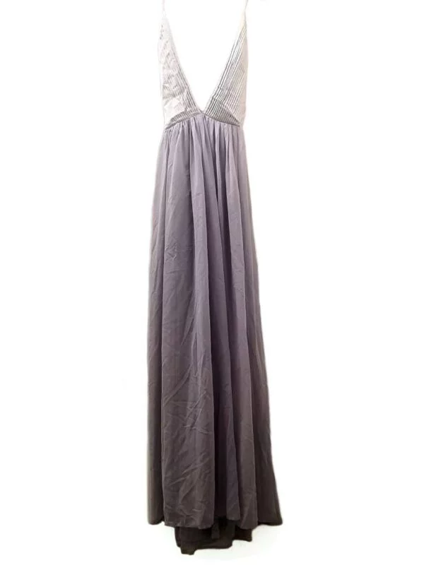 Rochie de seară Missguided M | Gri, Maxi, Poliester