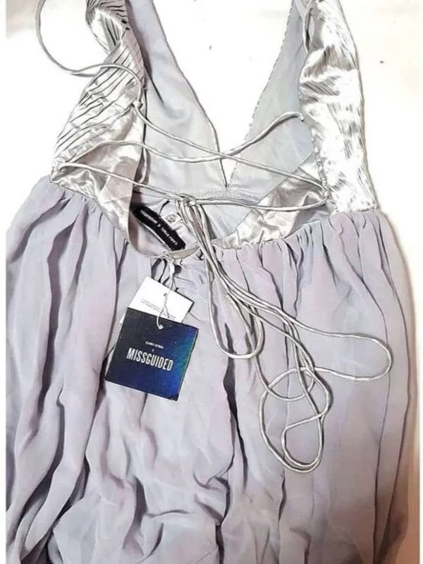 Rochie de seară Missguided M | Gri, Maxi, Poliester - Image 2