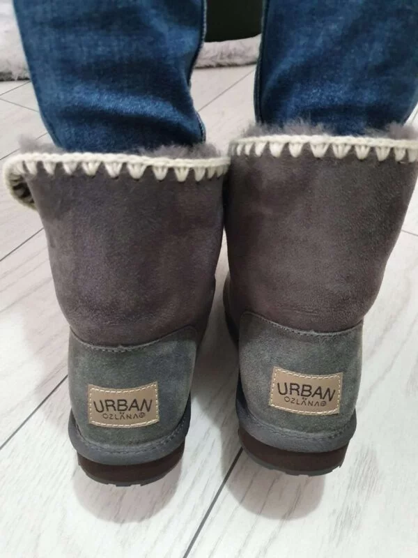 Ghete Ozlana EU 37 | Gri, Piele naturală - Image 2