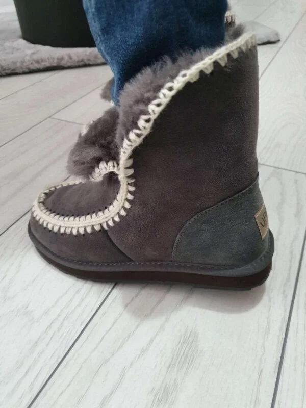 Ghete Ozlana EU 37 | Gri, Piele naturală - Image 3
