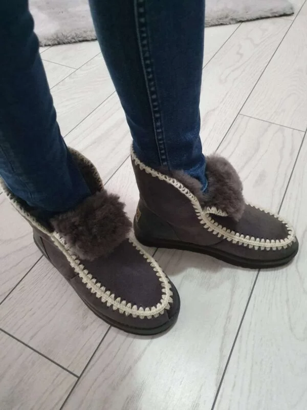 Ghete Ozlana EU 37 | Gri, Piele naturală - Image 6