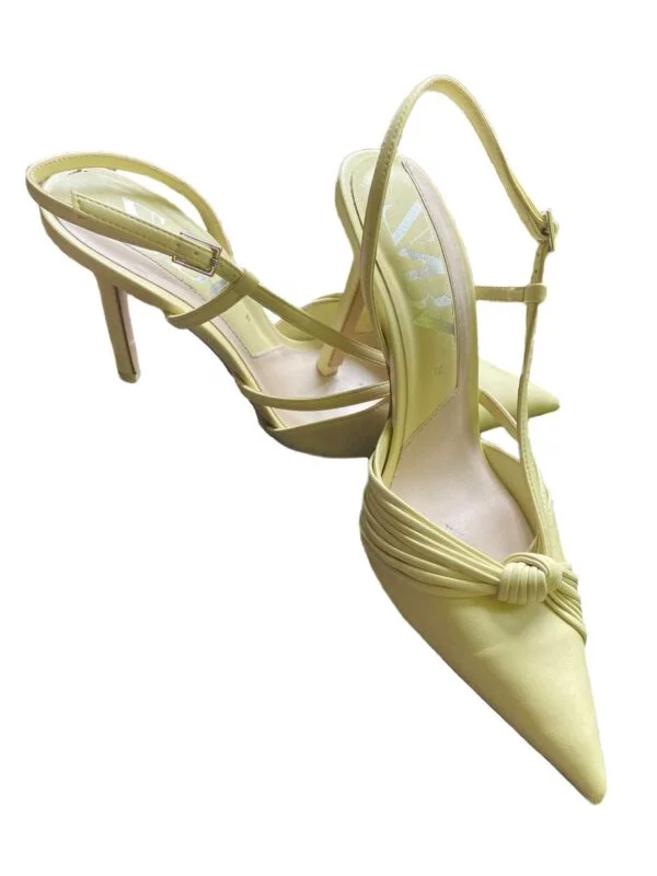 Pantofi cu toc înalt Zara EU 37 | Galben, Piele ecologică