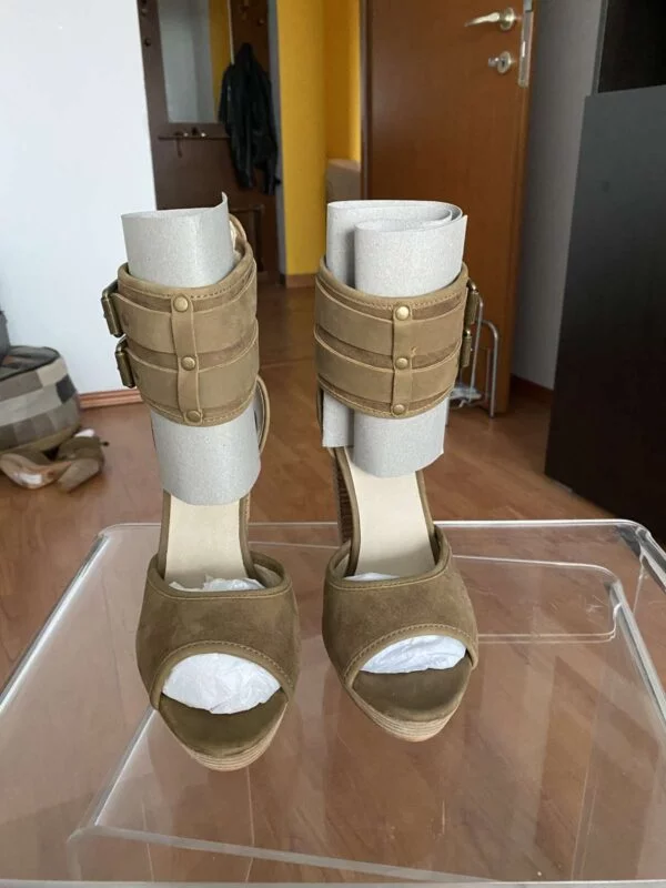 Sandale cu toc Belstaff EU 38 | Bej, Piele naturală - Image 6