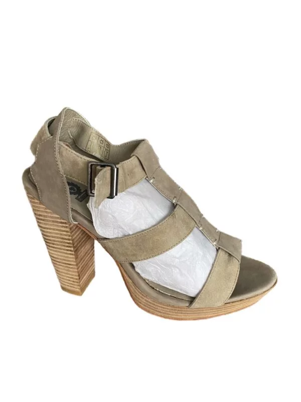Sandale cu toc Belstaff EU 39 | Bej, Piele naturală