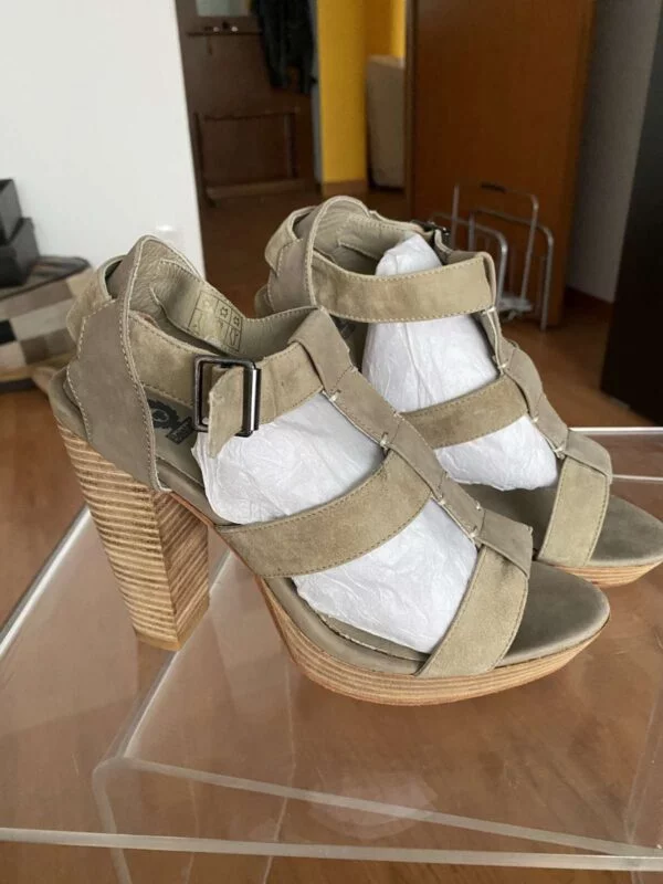 Sandale cu toc Belstaff EU 39 | Bej, Piele naturală - Image 4
