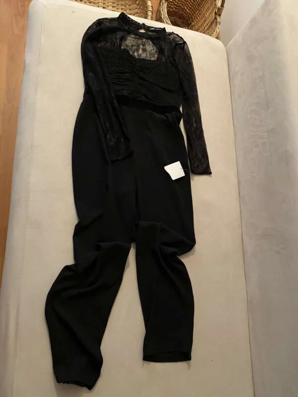 Salopetă Zara M | Negru, Lungă, Poliester - Image 2