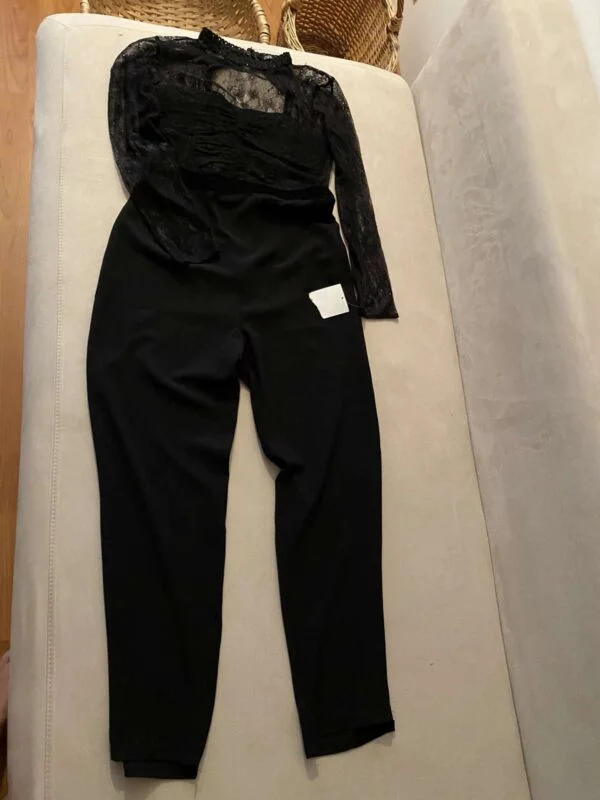 Salopetă Zara M | Negru, Lungă, Poliester - Image 4