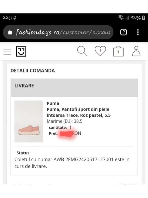 Sneakers Puma EU 38.5 | Roz, Piele naturală - Image 6