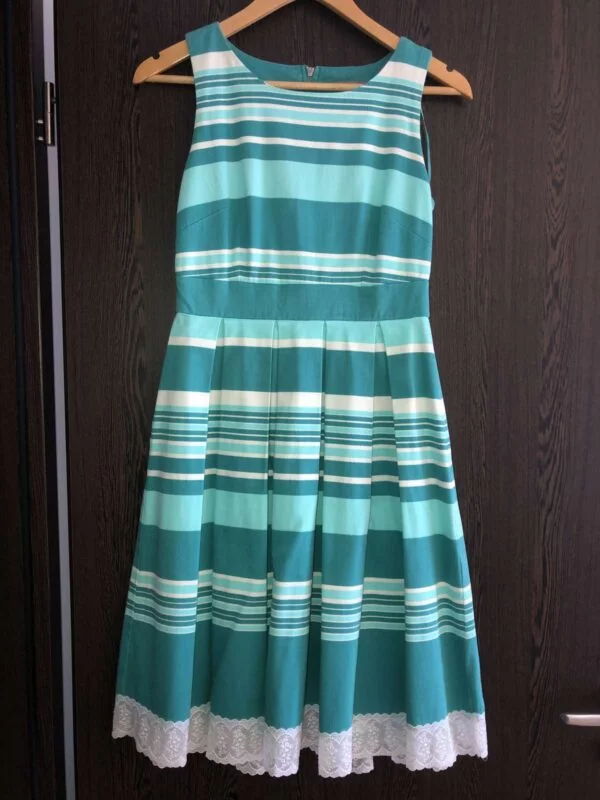 Rochie casual Orsay S | Turcoaz, Midi, Bumbac - Image 5