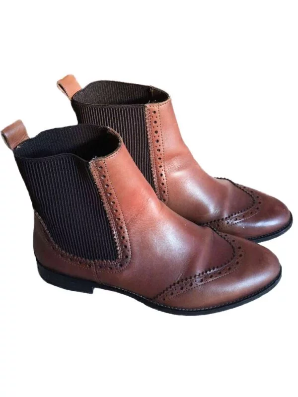 Ghete Massimo Dutti EU 37 | Maro, Piele naturală