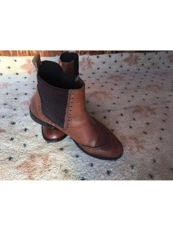 Ghete Massimo Dutti EU 37 | Maro, Piele naturală - Image 2