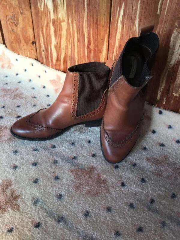 Ghete Massimo Dutti EU 37 | Maro, Piele naturală - Image 5