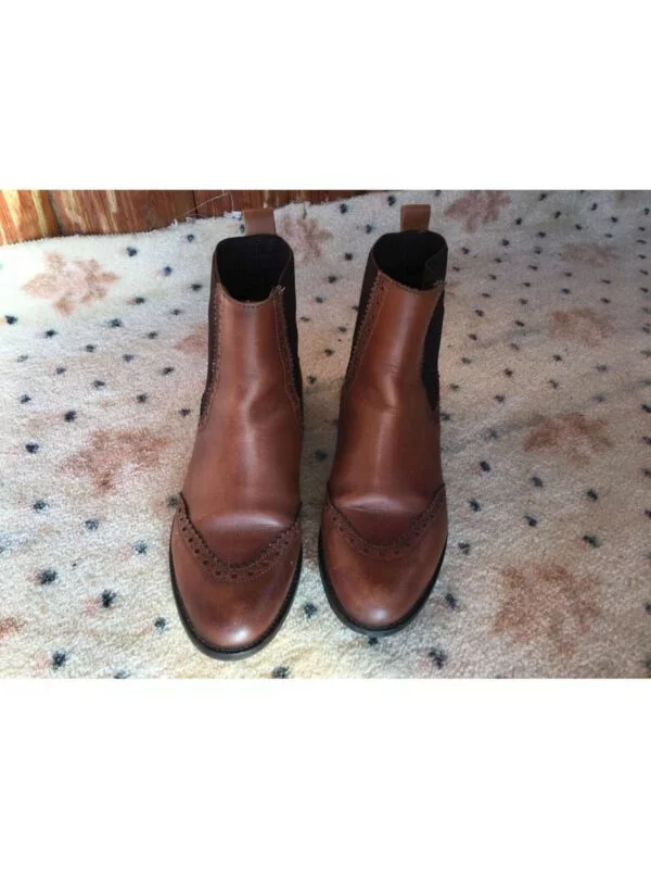 Ghete Massimo Dutti EU 37 | Maro, Piele naturală - Image 6