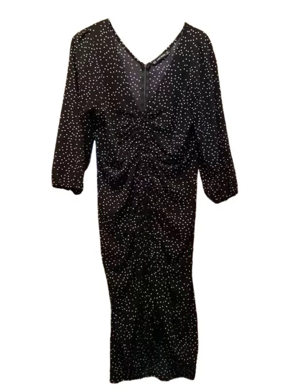 Rochie de seară Zara M | Negru, Midi, Vâscoză