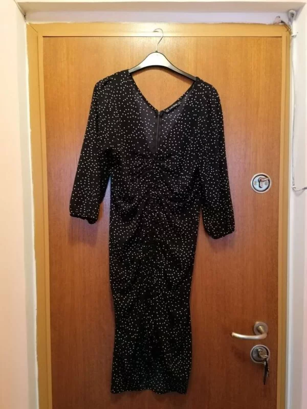 Rochie de seară Zara M | Negru, Midi, Vâscoză - Image 5