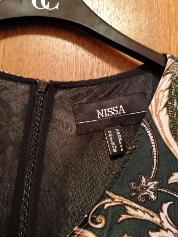 Rochie de seară Nissa S-M | Verde, Midi, Poliamidă - Image 4