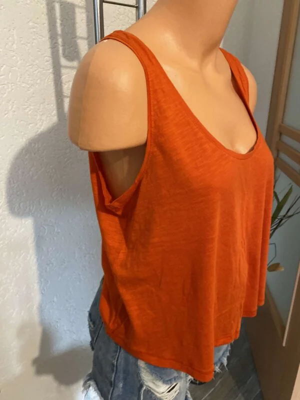 Top H&M S | Portocaliu, Normal - Image 3