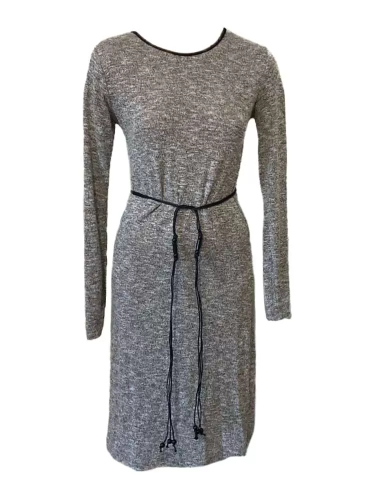 Rochie casual Zara S-M | Gri, Midi, Bumbac