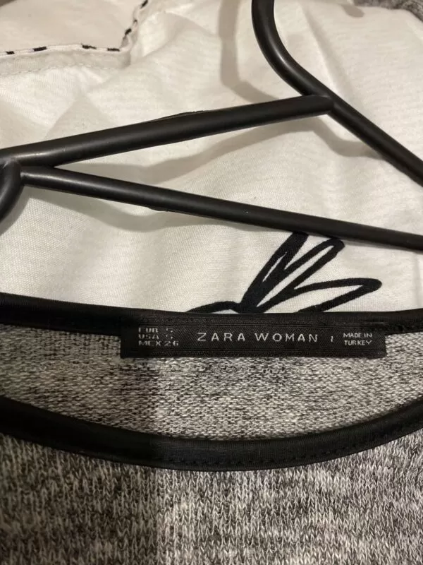 Rochie casual Zara S-M | Gri, Midi, Bumbac - Image 4