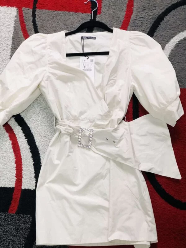Rochie de seară Zara S | Ivoire, Midi - Image 2