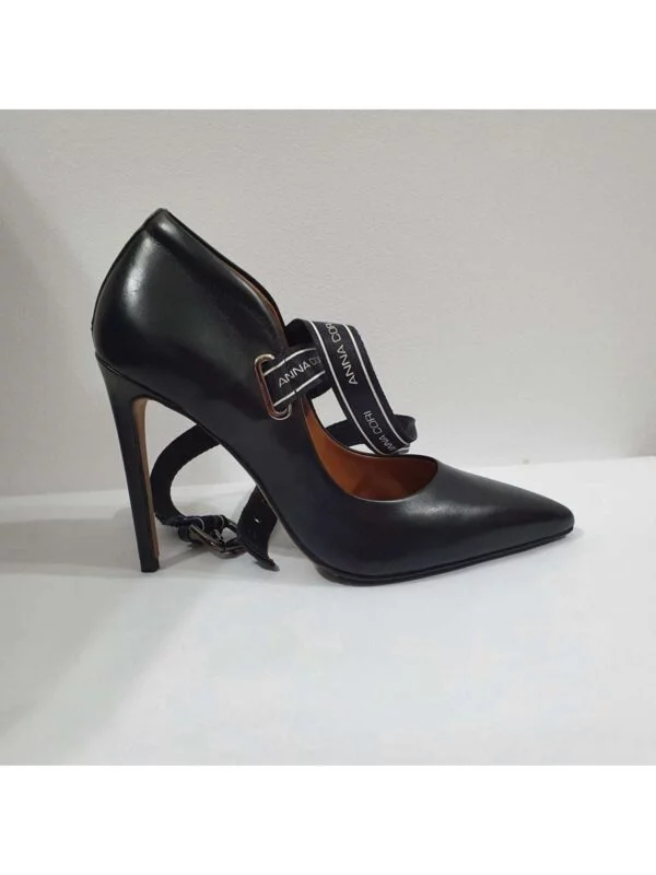 Pantofi cu toc înalt ANNA CORI EU 38 | Negru, Piele naturală - Image 5