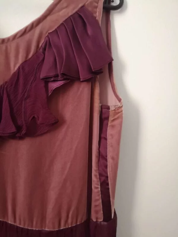 Rochie de seară ELENA PERSEIL S-M | Roz, Midi, Mătase - Image 3