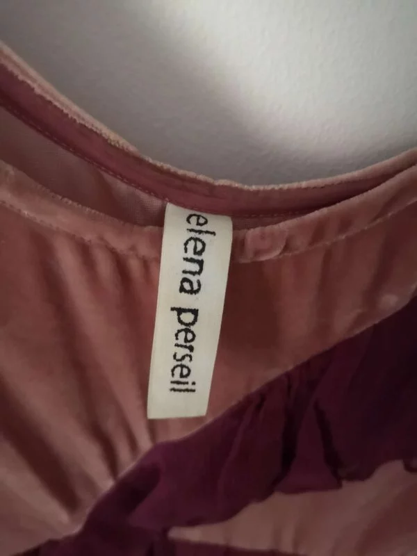 Rochie de seară ELENA PERSEIL S-M | Roz, Midi, Mătase - Image 4