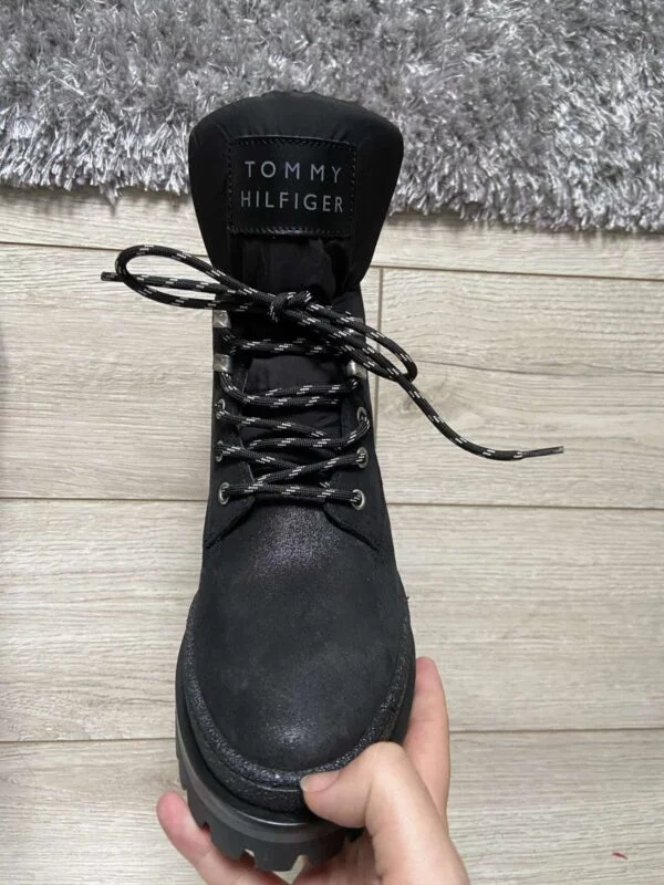 Ghete Tommy Hilfiger EU 37 | Negru, Piele naturală - Image 2
