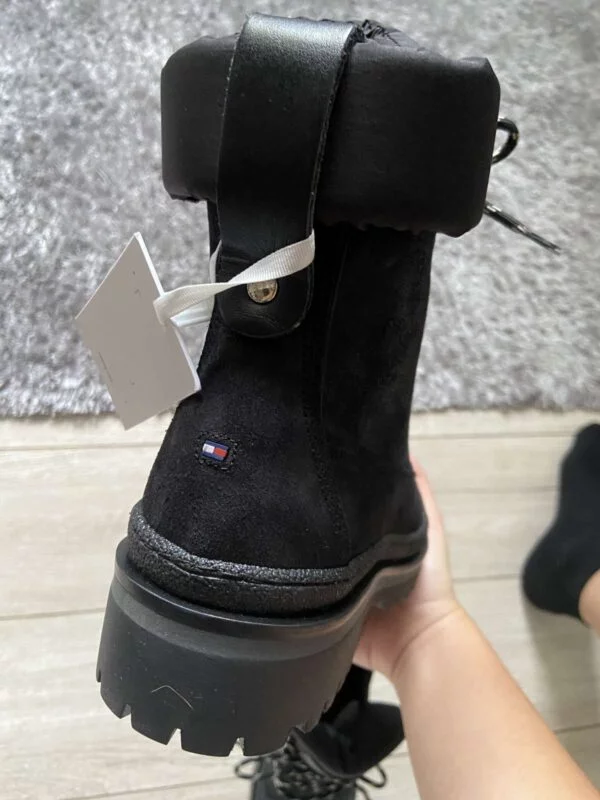 Ghete Tommy Hilfiger EU 37 | Negru, Piele naturală - Image 3